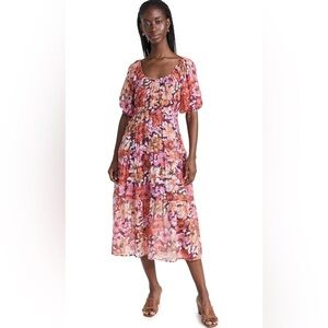 MINKPINK Zanita Tiered Midi Dress in Bright Floral